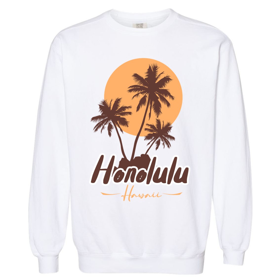 Honolulu Hawaii Sunset Garment-Dyed Sweatshirt