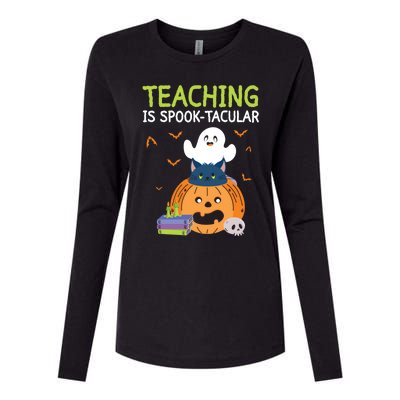 Happy Halloween School Teacher Teaching Trick Or Treat Cool Gift Womens Cotton Relaxed Long Sleeve T-Shirt