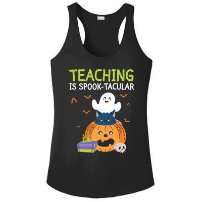 Happy Halloween School Teacher Teaching Trick Or Treat Cool Gift Ladies PosiCharge Competitor Racerback Tank