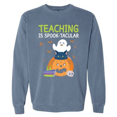 Happy Halloween School Teacher Teaching Trick Or Treat Cool Gift Garment-Dyed Sweatshirt