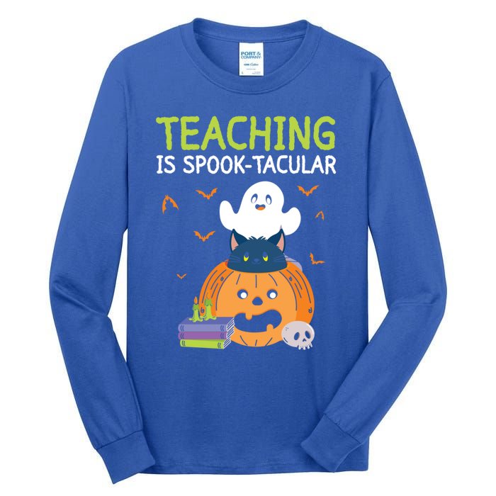 Happy Halloween School Teacher Teaching Trick Or Treat Cool Gift Tall Long Sleeve T-Shirt