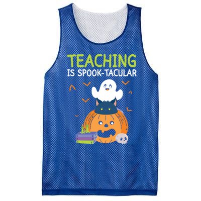 Happy Halloween School Teacher Teaching Trick Or Treat Cool Gift Mesh Reversible Basketball Jersey Tank