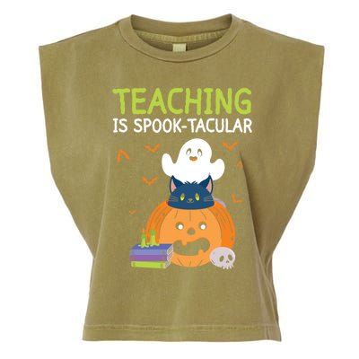 Happy Halloween School Teacher Teaching Trick Or Treat Cool Gift Garment-Dyed Women's Muscle Tee