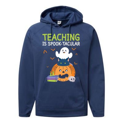 Happy Halloween School Teacher Teaching Trick Or Treat Cool Gift Performance Fleece Hoodie