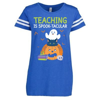 Happy Halloween School Teacher Teaching Trick Or Treat Cool Gift Enza Ladies Jersey Football T-Shirt