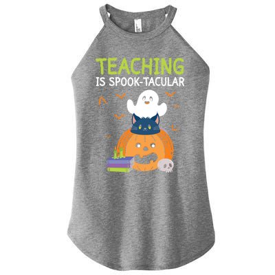 Happy Halloween School Teacher Teaching Trick Or Treat Cool Gift Women's Perfect Tri Rocker Tank