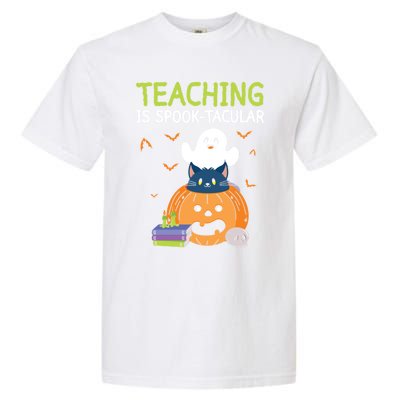 Happy Halloween School Teacher Teaching Trick Or Treat Cool Gift Garment-Dyed Heavyweight T-Shirt