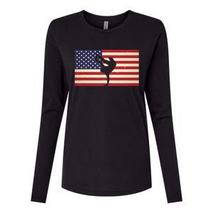 Hip Hop Street Break Dancing Teacher Patriotic American Flag Womens Cotton Relaxed Long Sleeve T-Shirt