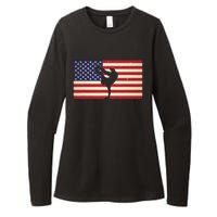 Hip Hop Street Break Dancing Teacher Patriotic American Flag Womens CVC Long Sleeve Shirt