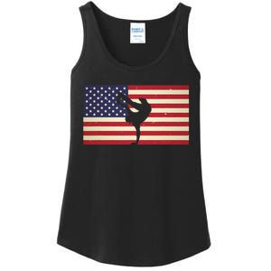 Hip Hop Street Break Dancing Teacher Patriotic American Flag Ladies Essential Tank