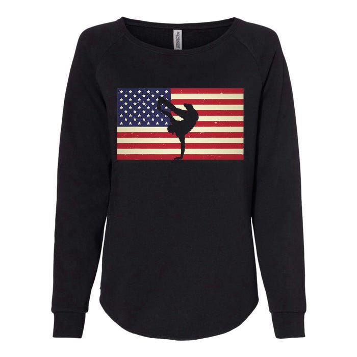 Hip Hop Street Break Dancing Teacher Patriotic American Flag Womens California Wash Sweatshirt