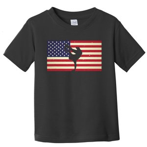 Hip Hop Street Break Dancing Teacher Patriotic American Flag Toddler T-Shirt