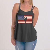 Hip Hop Street Break Dancing Teacher Patriotic American Flag Women's Strappy Tank