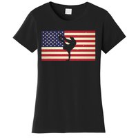 Hip Hop Street Break Dancing Teacher Patriotic American Flag Women's T-Shirt