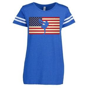 Hip Hop Street Break Dancing Teacher Patriotic American Flag Enza Ladies Jersey Football T-Shirt