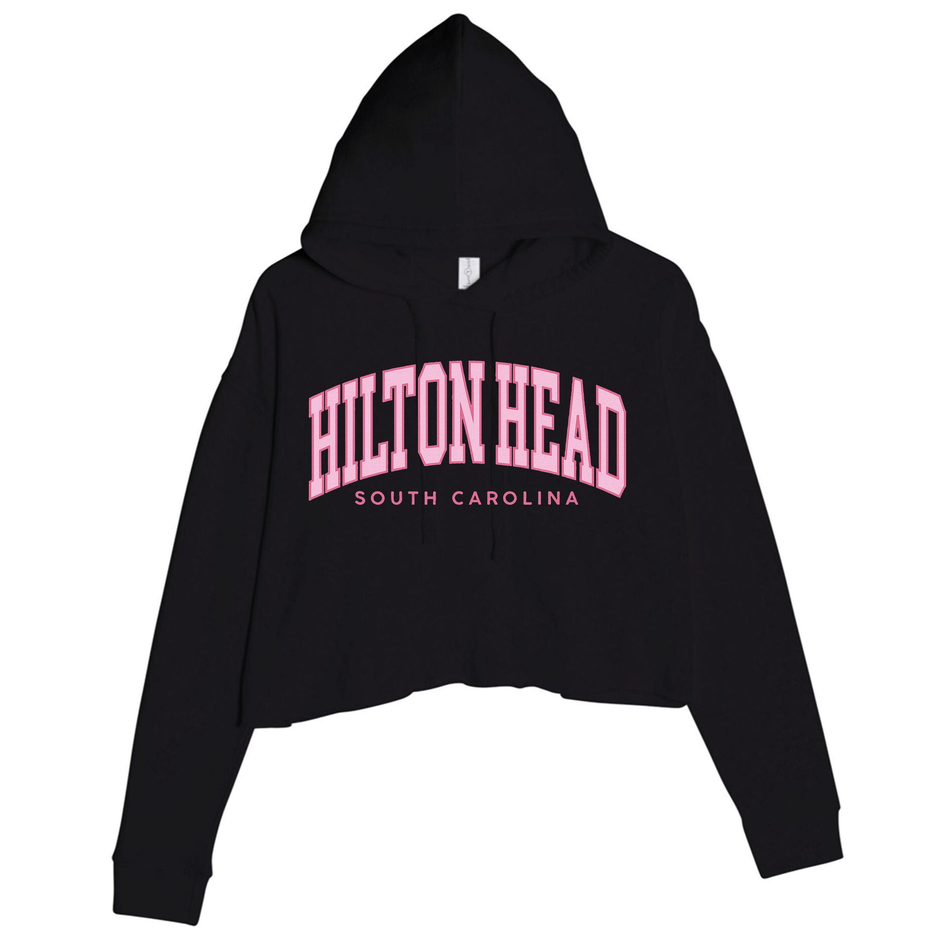 Hilton Head SC South Carolina retro vintage preppy Crop Fleece Hoodie