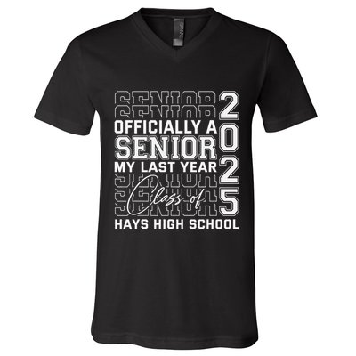 Hays High School A Senior Class Of 2025 V-Neck T-Shirt