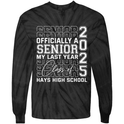 Hays High School A Senior Class Of 2025 Tie-Dye Long Sleeve Shirt