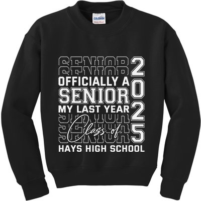 Hays High School A Senior Class Of 2025 Kids Sweatshirt
