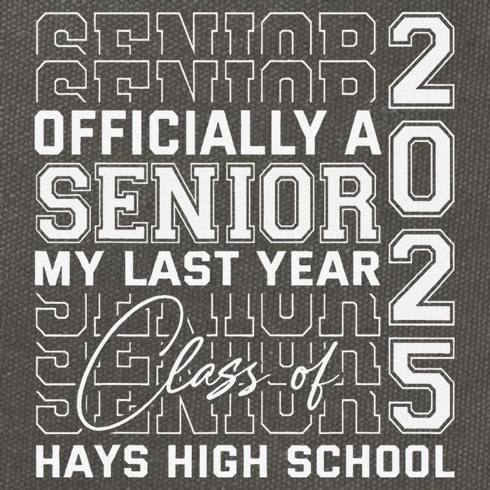 Hays High School A Senior Class Of 2025 Cotton Canvas Backpack