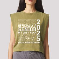 Hays High School A Senior Class Of 2025 Garment-Dyed Women's Muscle Tee