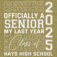 Hays High School A Senior Class Of 2025 Garment-Dyed Women's Muscle Tee