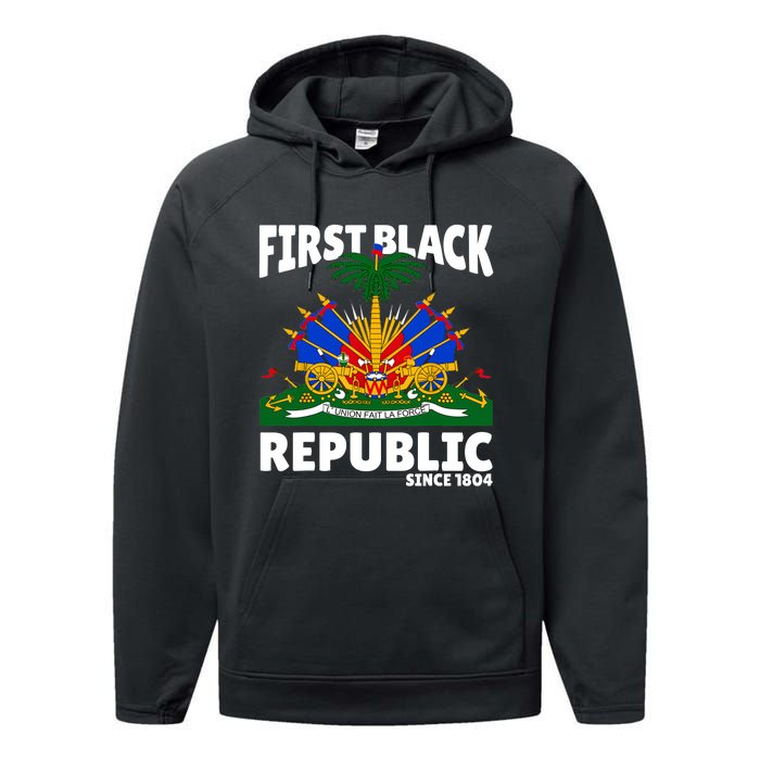 Haiti Heritage Since 1804 Proud Zoe Happy Haitian Flag Day Performance Fleece Hoodie