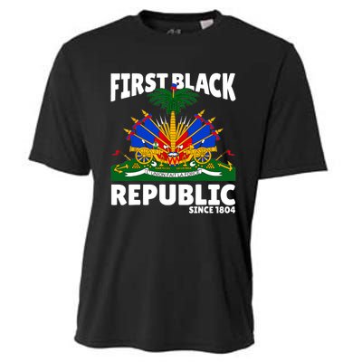 Haiti Heritage Since 1804 Proud Zoe Happy Haitian Flag Day Cooling Performance Crew T-Shirt