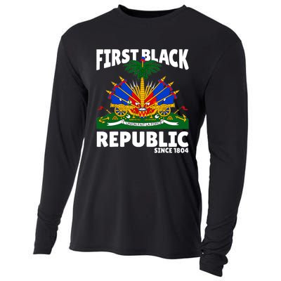 Haiti Heritage Since 1804 Proud Zoe Happy Haitian Flag Day Cooling Performance Long Sleeve Crew