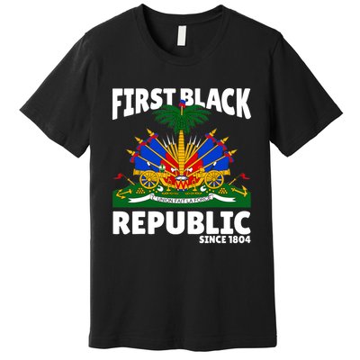 Haiti Heritage Since 1804 Proud Zoe Happy Haitian Flag Day Premium T-Shirt