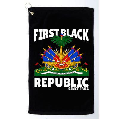 Haiti Heritage Since 1804 Proud Zoe Happy Haitian Flag Day Platinum Collection Golf Towel