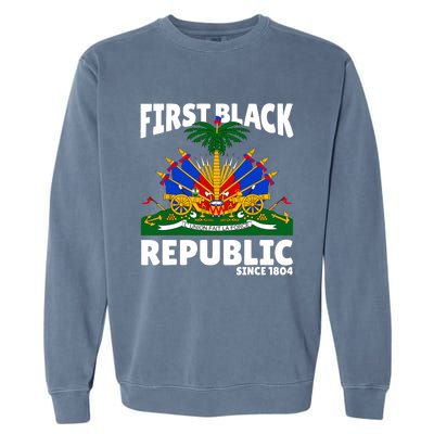 Haiti Heritage Since 1804 Proud Zoe Happy Haitian Flag Day Garment-Dyed Sweatshirt