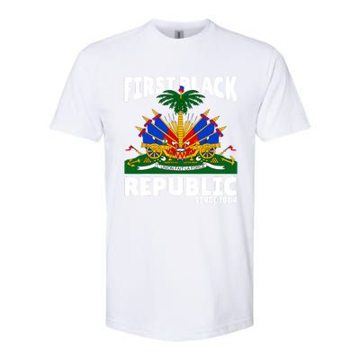 Haiti Heritage Since 1804 Proud Zoe Happy Haitian Flag Day Softstyle CVC T-Shirt