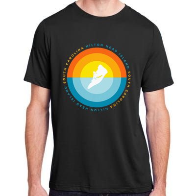 Hilton Head South Carolina Sunset Adult ChromaSoft Performance T-Shirt