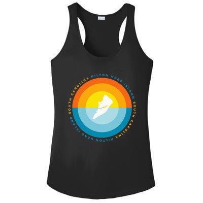 Hilton Head South Carolina Sunset Ladies PosiCharge Competitor Racerback Tank