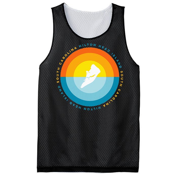 Hilton Head South Carolina Sunset Mesh Reversible Basketball Jersey Tank