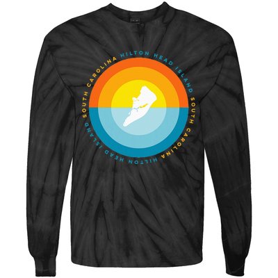 Hilton Head South Carolina Sunset Tie-Dye Long Sleeve Shirt