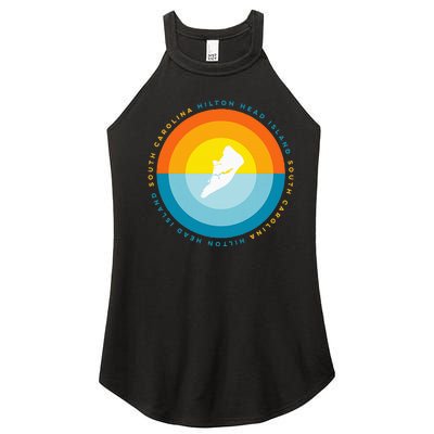 Hilton Head South Carolina Sunset Women's Perfect Tri Rocker Tank