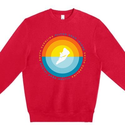 Hilton Head South Carolina Sunset Premium Crewneck Sweatshirt