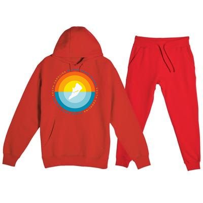 Hilton Head South Carolina Sunset Premium Hooded Sweatsuit Set