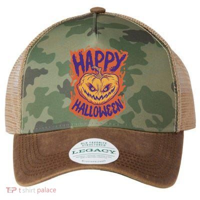 Happy Halloween Spooky Pumpkin Legacy Tie Dye Trucker Hat