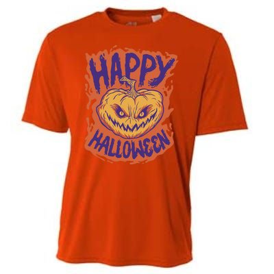 Happy Halloween Spooky Pumpkin Cooling Performance Crew T-Shirt