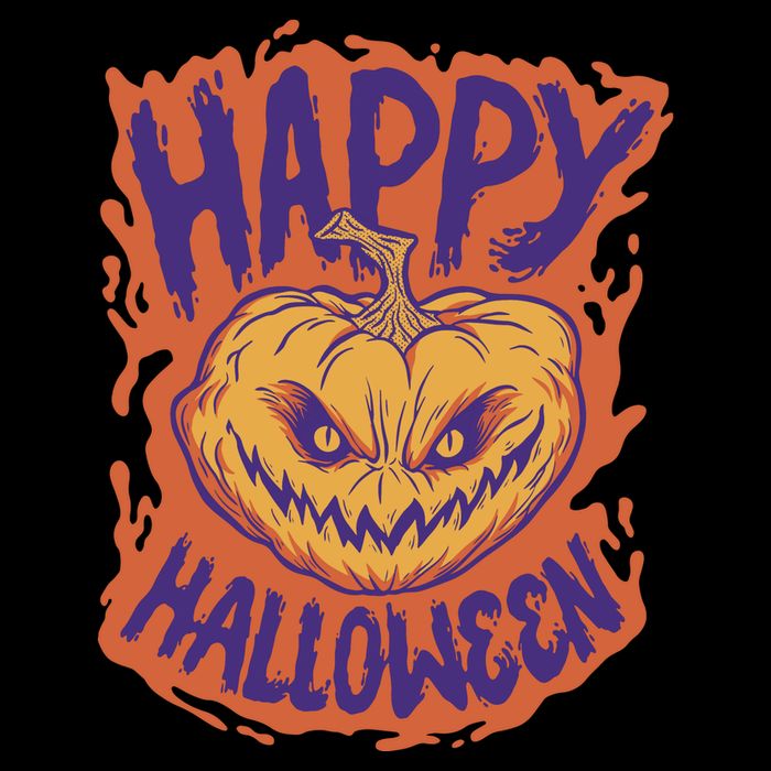 Happy Halloween Spooky Pumpkin 16 in Basic Backpack