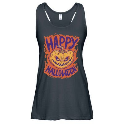 Happy Halloween Spooky Pumpkin Ladies Essential Flowy Tank