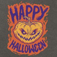 Happy Halloween Spooky Pumpkin Cotton Canvas Backpack