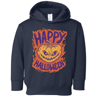 Happy Halloween Spooky Pumpkin Toddler Hoodie