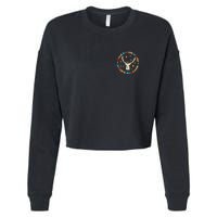 Hello Hunting Season Goodbye Husband Deer Hunting Cropped Pullover Crew