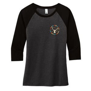 Hello Hunting Season Goodbye Husband Deer Hunting Women's Tri-Blend 3/4-Sleeve Raglan Shirt