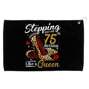 High Heels Stepping Into My 75th Birthday Present 75 and Fabulous Grommeted Golf Towel