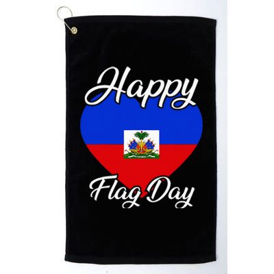 Haiti Heritage Since 1804 Proud Zoe Happy Haitian Flag Day Platinum Collection Golf Towel